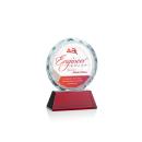 Stratford Full Color Red Circle Crystal Award