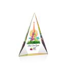 Rochester Full Color Multi-Color Pyramid Crystal Award