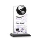 Arden Full Color Black/Silver Spheres Crystal Award