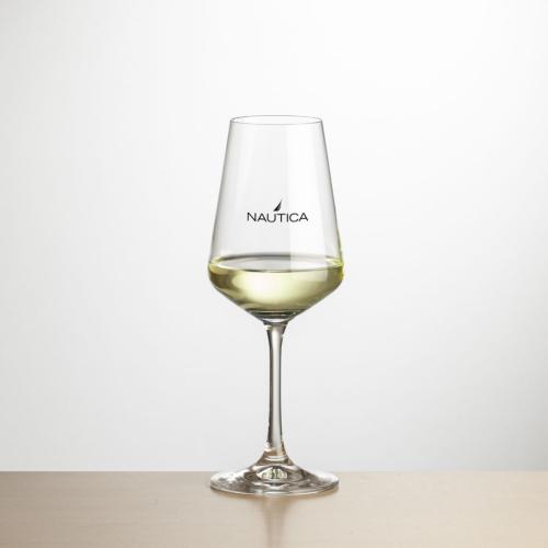Corporate Recognition Gifts - Etched Barware - Wine Glasses - Cannes Wine - Imprinted