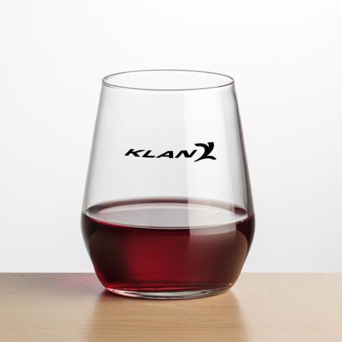 Corporate Recognition Gifts - Etched Barware - Wine Glasses - Germain Stemless Wine - Imprinted
