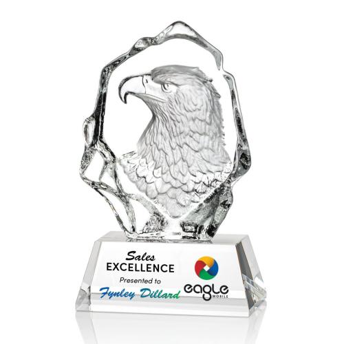 Corporate Awards - Ottavia Eagle Head Full Color Animals Crystal Award