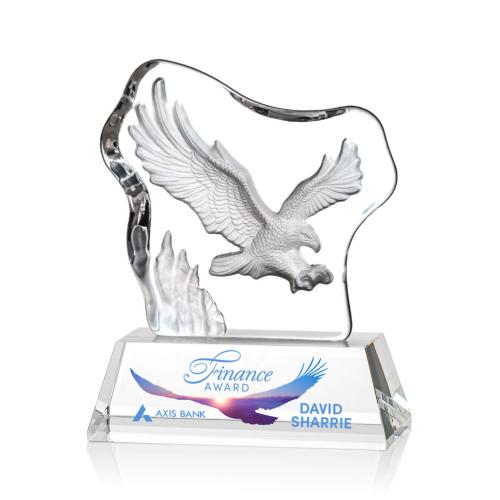 Corporate Awards - Ottavia Flying Eagle Full Color Animals Crystal Award