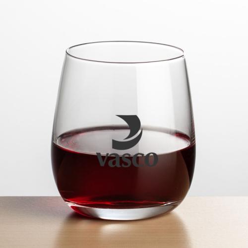 Corporate Recognition Gifts - Etched Barware - Wine Glasses - Crestview Stemless Wine - Imprinted
