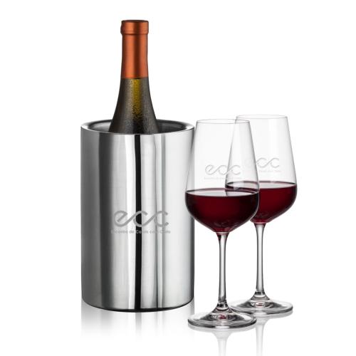 Corporate Recognition Gifts - Etched Barware - Jacobs Wine Cooler & Laurent Wine