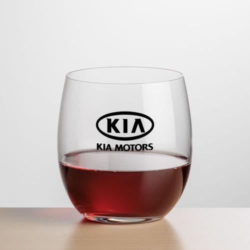 Corporate Recognition Gifts - Etched Barware - Wine Glasses - Zacata Stemless Wine - Imprinted