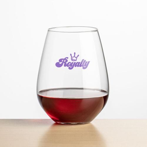 Corporate Recognition Gifts - Etched Barware - Wine Glasses - Townsend Stemless Wine - Imprinted