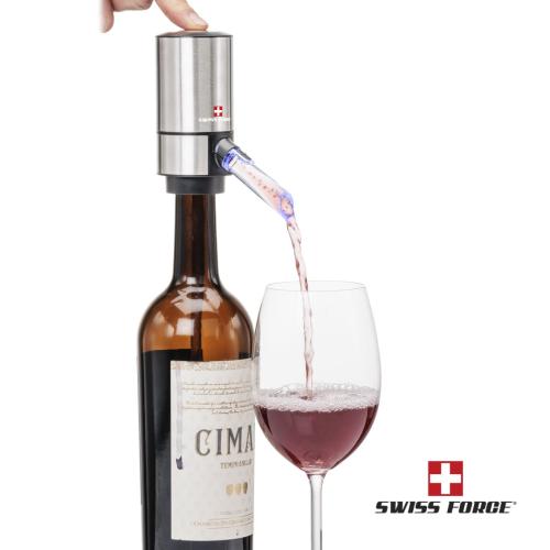 Corporate Recognition Gifts - Etched Barware - Swiss Force® Wine Aerator and Dispenser