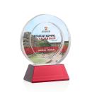 Templeton Full Color Red on Base Circle Crystal Award