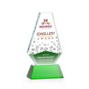 Kingsley Full Color Green Crystal Award