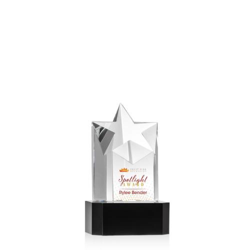 Corporate Awards - Berkeley Full Color Black on Padova Base Star Crystal Award