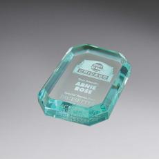 Employee Gifts - Beveled Octagon Jade Acrylic Paperweight
