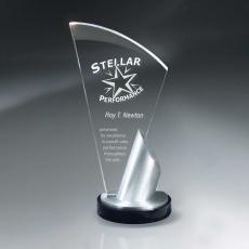 Employee Gifts - Spotlight With Aluminum & Black Acrylic Base