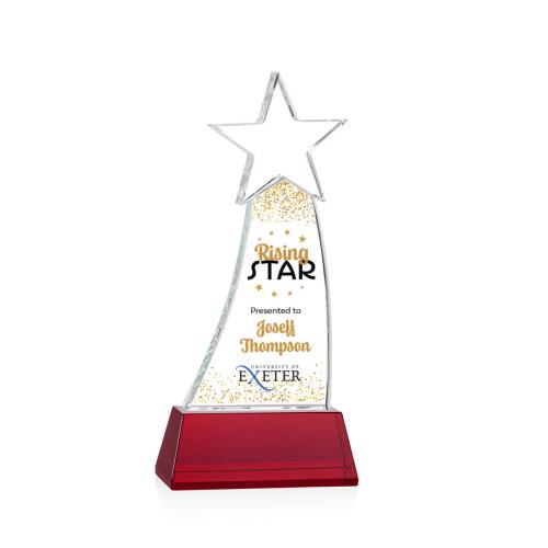 Corporate Awards - Manolita Full Color Red Star Crystal Award