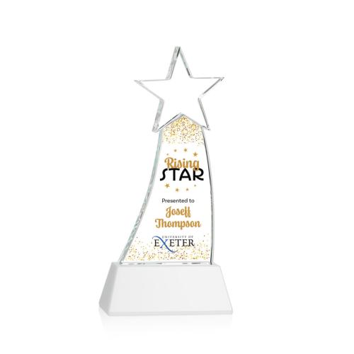 Corporate Awards - Manolita Full Color White Star Crystal Award
