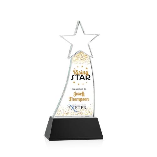 Corporate Awards - Manolita Full Color Black Star Crystal Award