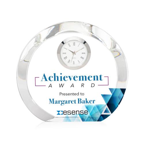 Corporate Gifts, Recognition Gifts and Desk Accessories - Clocks - Oslo Full Color Clock