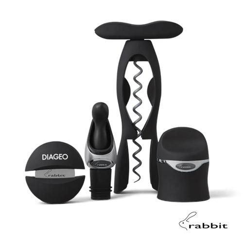 Corporate Recognition Gifts - Etched Barware - rabbit® 4-PC Wine Tool Kit