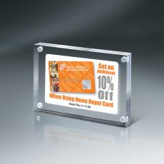 Employee Gifts - Magnetic Entrapment With Lasered Clear Front And Clear Back Acrylic