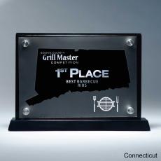 Employee Gifts - Frosted Acrylic Cutout Connecticut Award