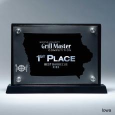 Employee Gifts - Frosted Acrylic Cutout Iowa Award