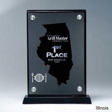 Employee Gifts - Frosted Acrylic Cutout Illinois Award