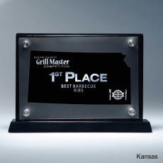 Employee Gifts - Frosted Acrylic Cutout Kansas Award