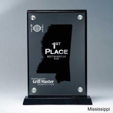 Employee Gifts - Frosted Acrylic Cutout Mississippi Award
