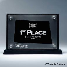 Employee Gifts - Frosted Acrylic Cutout North Dakota Award