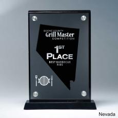 Frosted Acrylic Cutout Nevada Award - Acrylic Awards