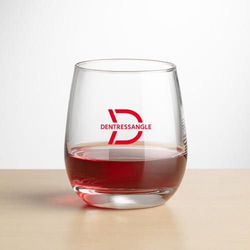 Corporate Recognition Gifts - Etched Barware - Wine Glasses - Salem Stemless Wine - Imprinted