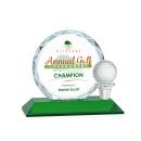 Nashdene Full Color Green Spheres Crystal Award