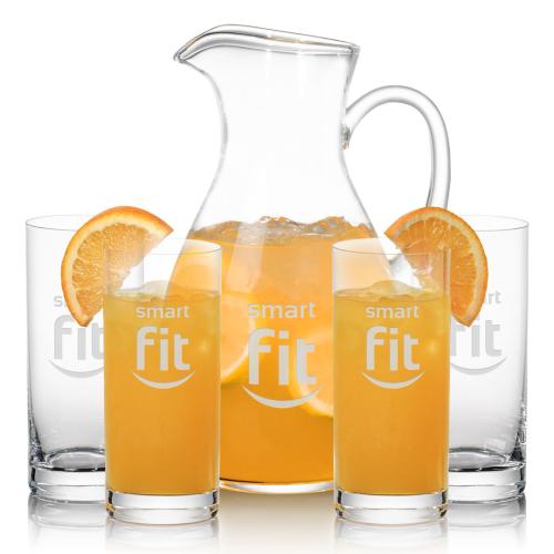 Corporate Recognition Gifts - Etched Barware - Geneva Pitcher & Franca Beverage