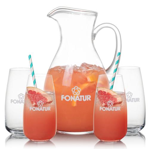 Corporate Recognition Gifts - Etched Barware - Geneva Pitcher & Hogarth Beverage