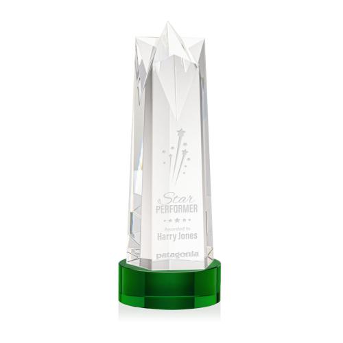 Corporate Awards - Ellesmere Star on Stanrich Base - Green
