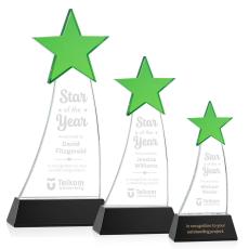 Employee Gifts - Manolita Green/Black Star Crystal Award