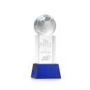 Soccer Ball Blue on Belcroft Base Spheres Crystal Award