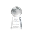 Soccer Ball Spheres on Celestina Base Crystal Award