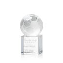 Soccer Ball Spheres on Granby Base Crystal Award