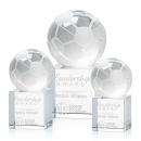 Soccer Ball Spheres on Granby Base Crystal Award
