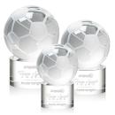 Soccer Ball Spheres on Marvel Base Crystal Award