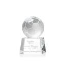 Soccer Ball Spheres on Robson Base Crystal Award
