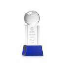 Tennis Ball Blue on Belcroft Base Spheres Crystal Award