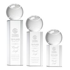 Employee Gifts - Tennis Ball Spheres on Dakota Base Crystal Award