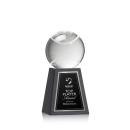 Tennis Ball Spheres on Tall Marble Base Crystal Award