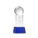 Baseball Blue on Belcroft Base Spheres Crystal Award