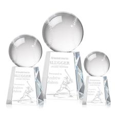 Employee Gifts - Baseball Spheres on Celestina Base Crystal Award