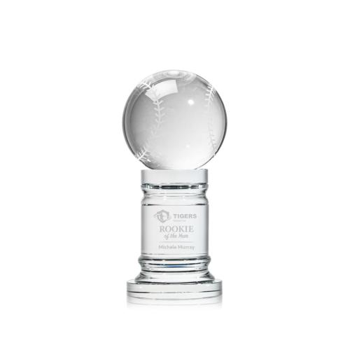 Corporate Awards - Baseball Spheres on Colverstone Base Crystal Award