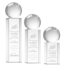 Employee Gifts - Baseball Spheres on Dakota Base Crystal Award