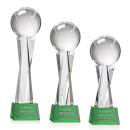 Baseball Green on Grafton Base Spheres Crystal Award